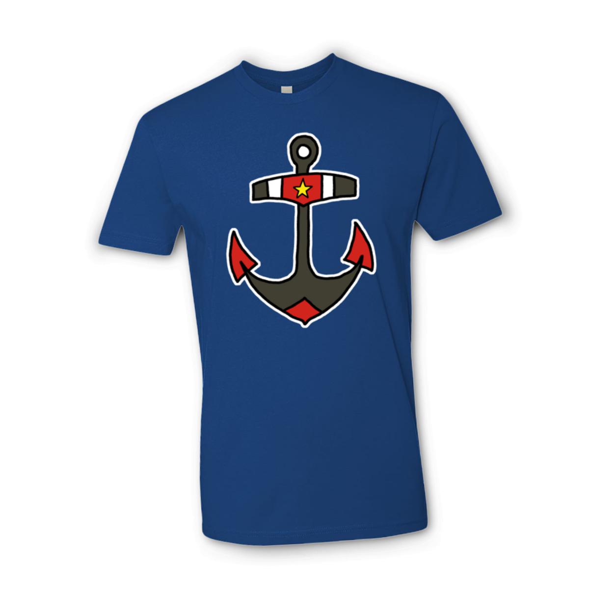 American Traditional Anchor Unisex Tee Large royal-blue