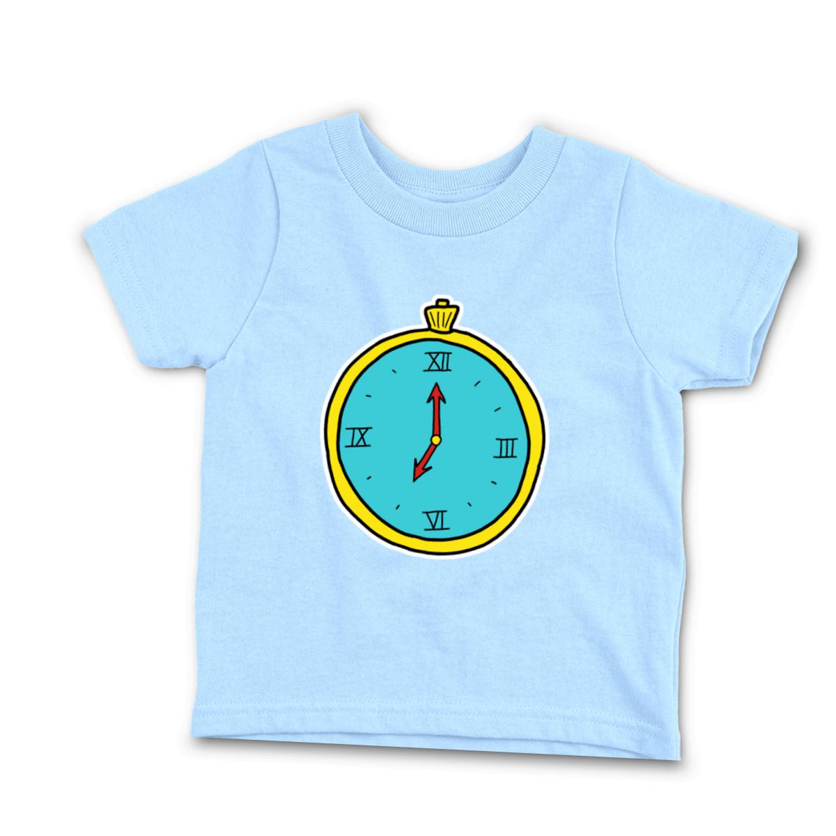 American Traditional Clock Infant Tee 12M light-blue