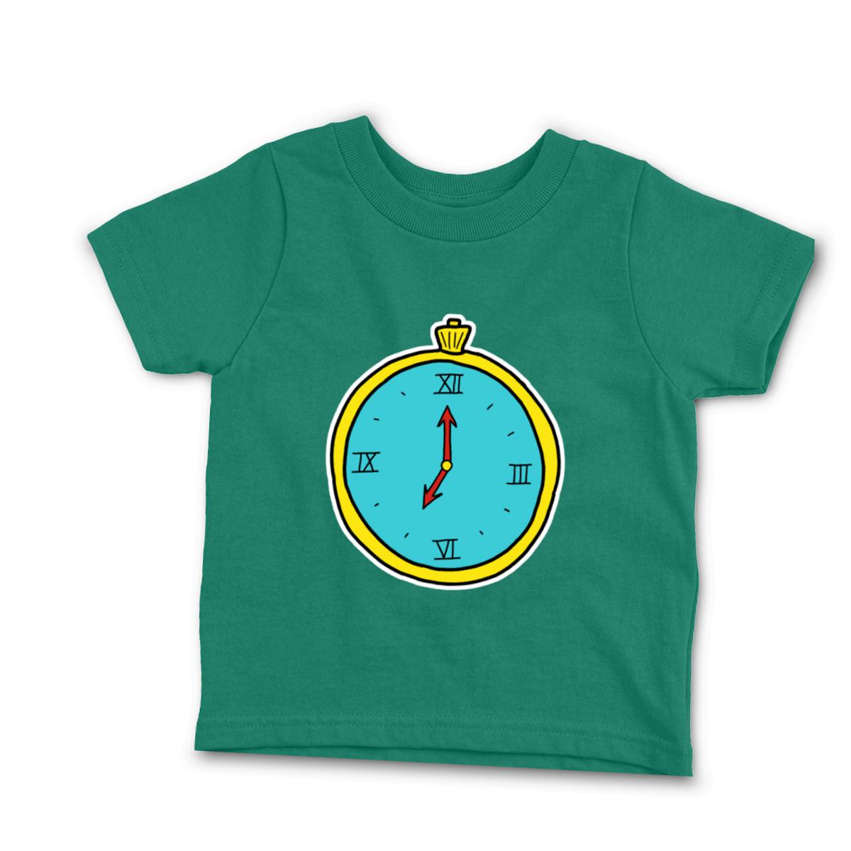 American Traditional Clock Toddler Tee 2T kelly