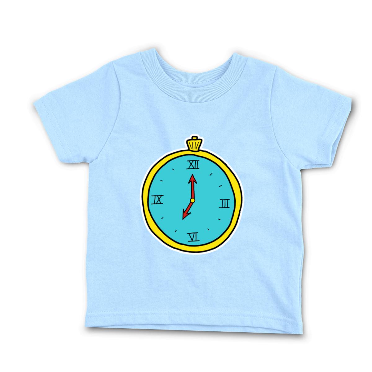 American Traditional Clock Toddler Tee 2T light-blue