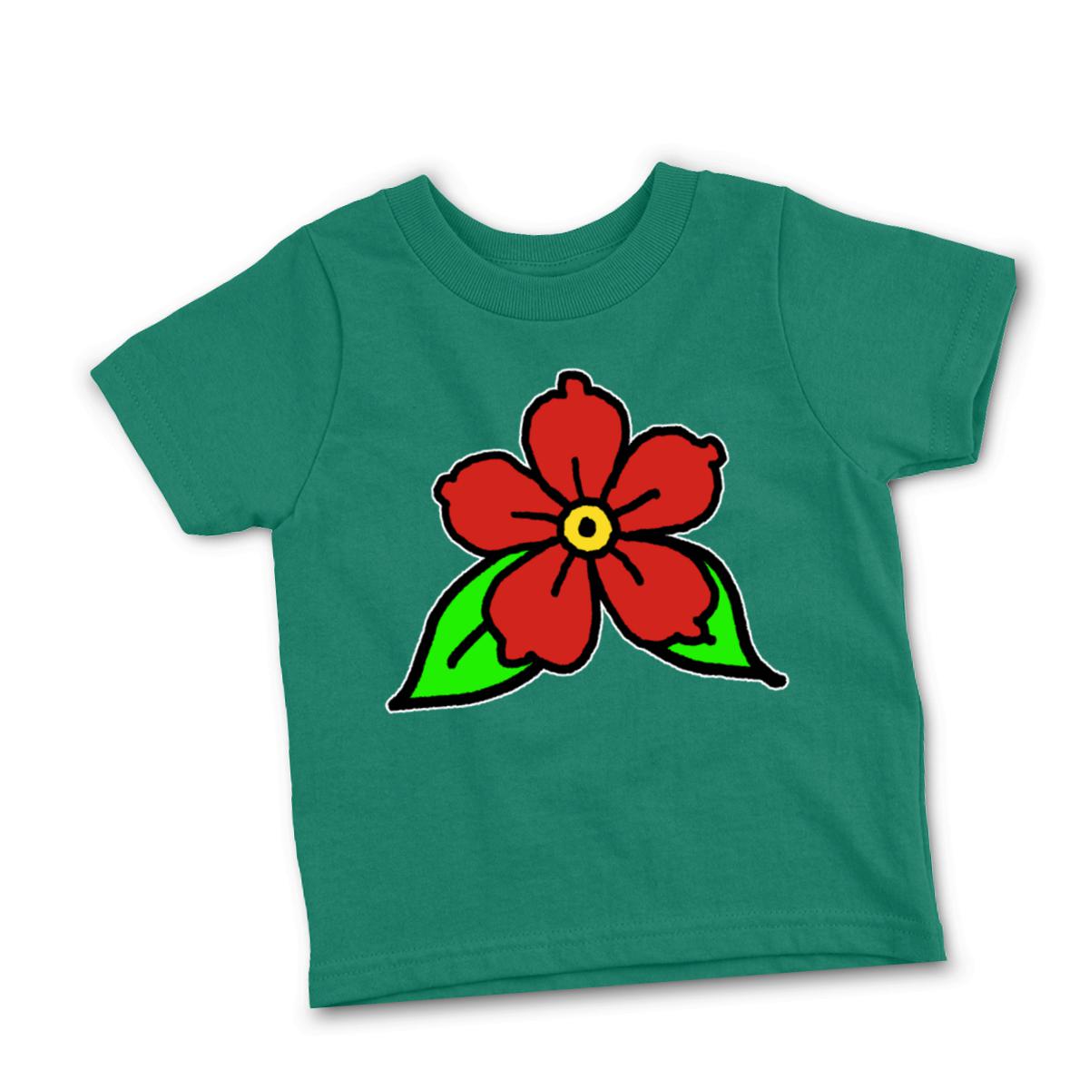 American Traditional Flower Infant Tee 24M kelly