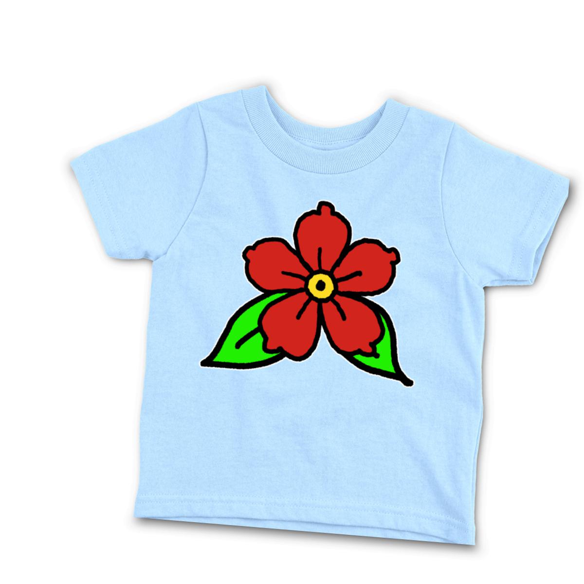 American Traditional Flower Infant Tee 18M light-blue