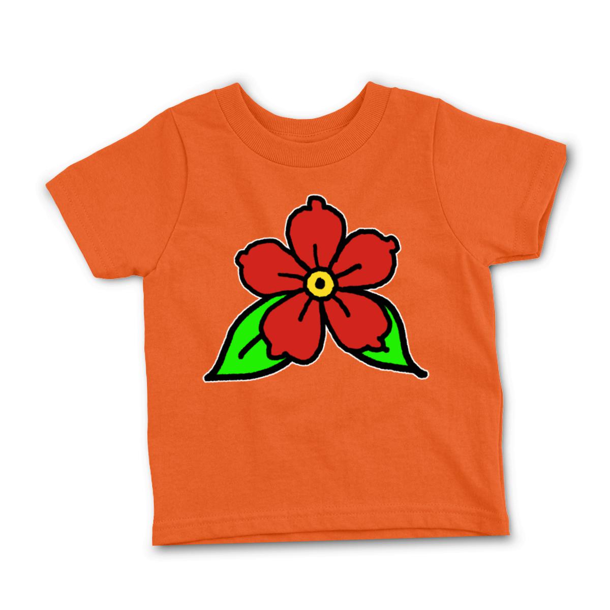 American Traditional Flower Infant Tee 24M orange