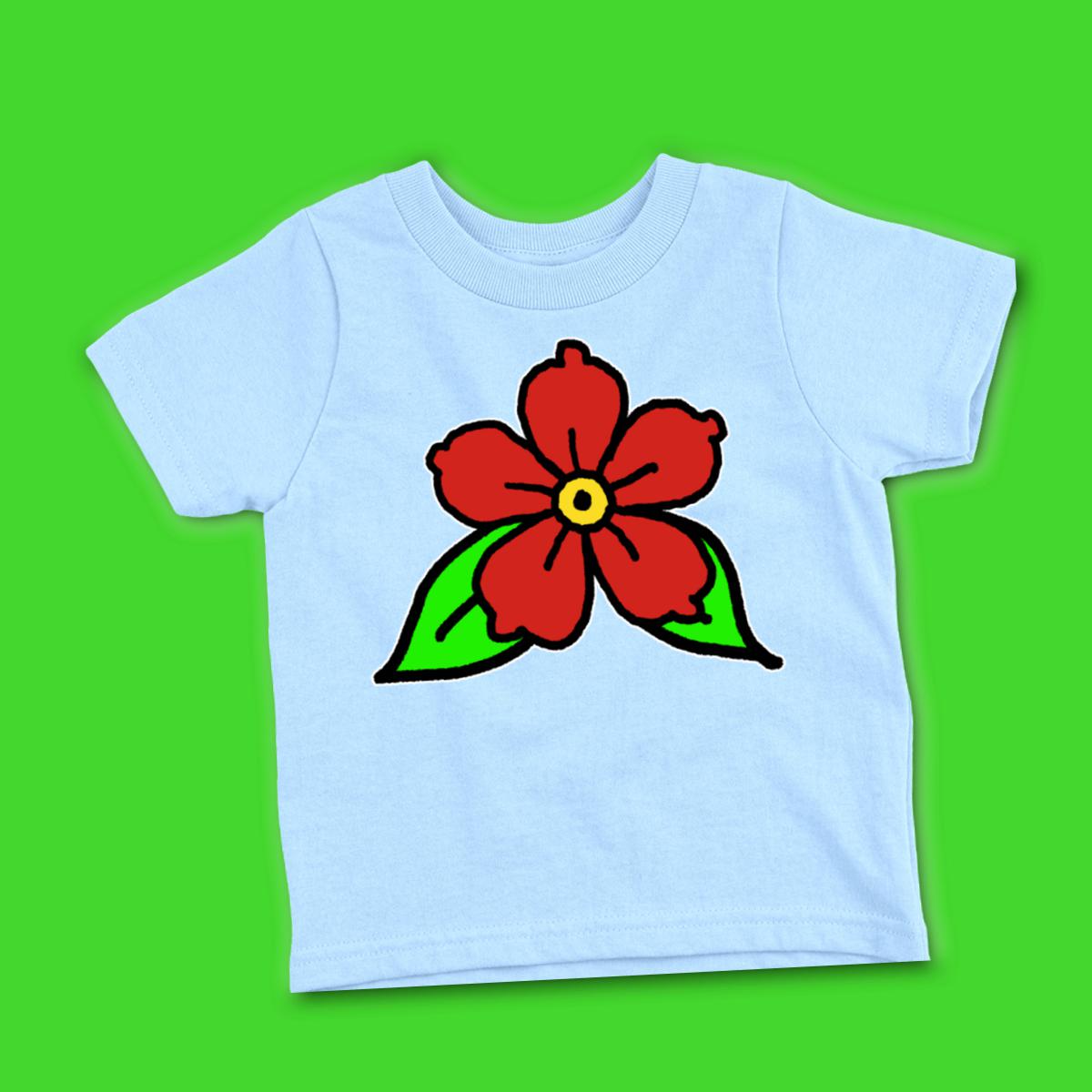 American Traditional Flower Toddler Tee