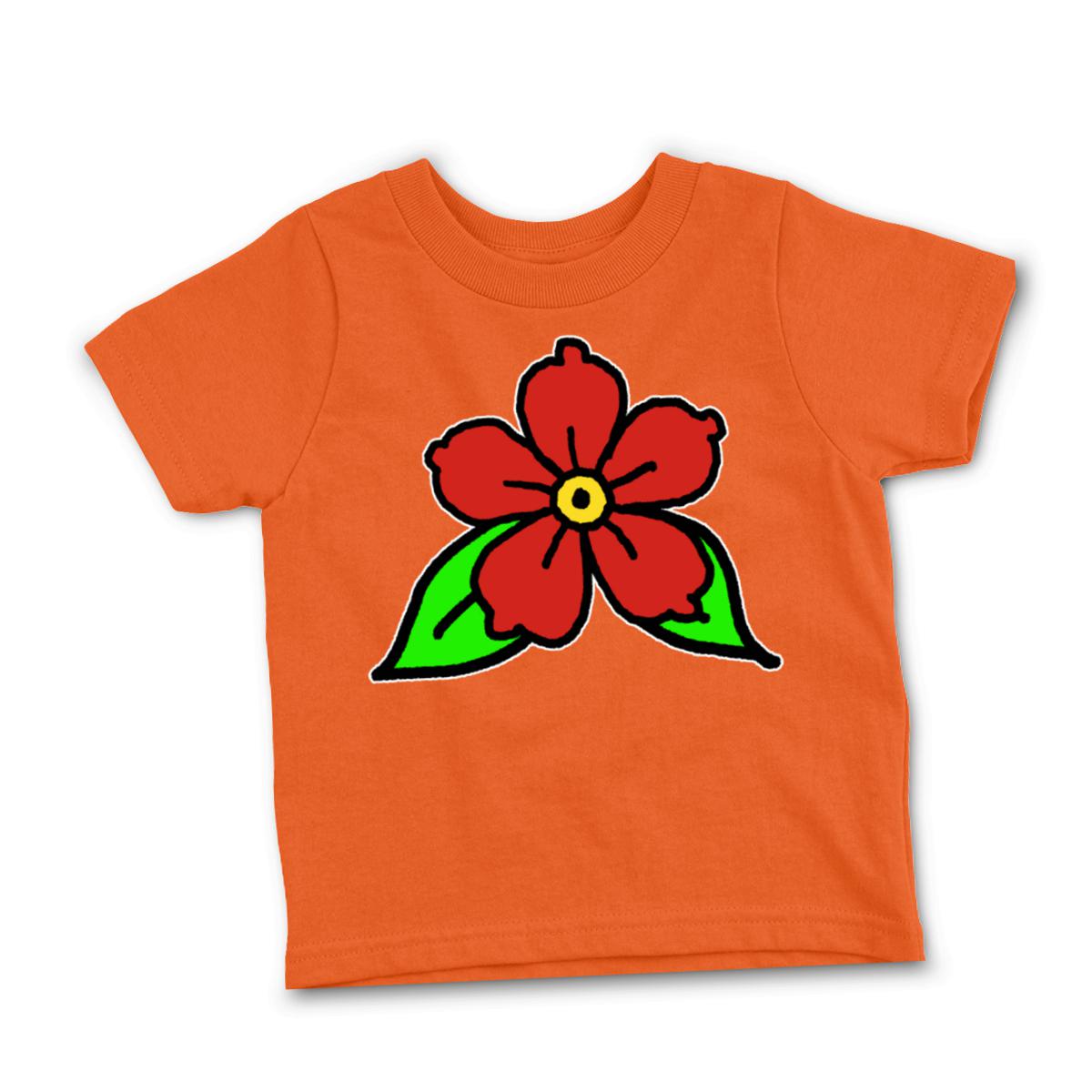 American Traditional Flower Toddler Tee 56T orange
