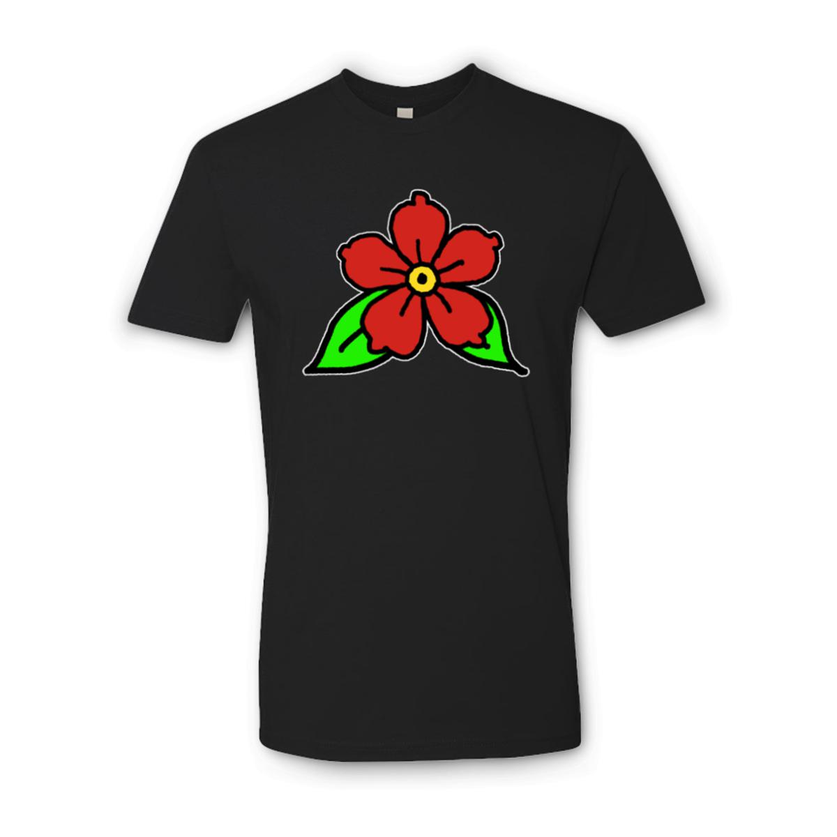American Traditional Flower Unisex Tee Double Extra Large black