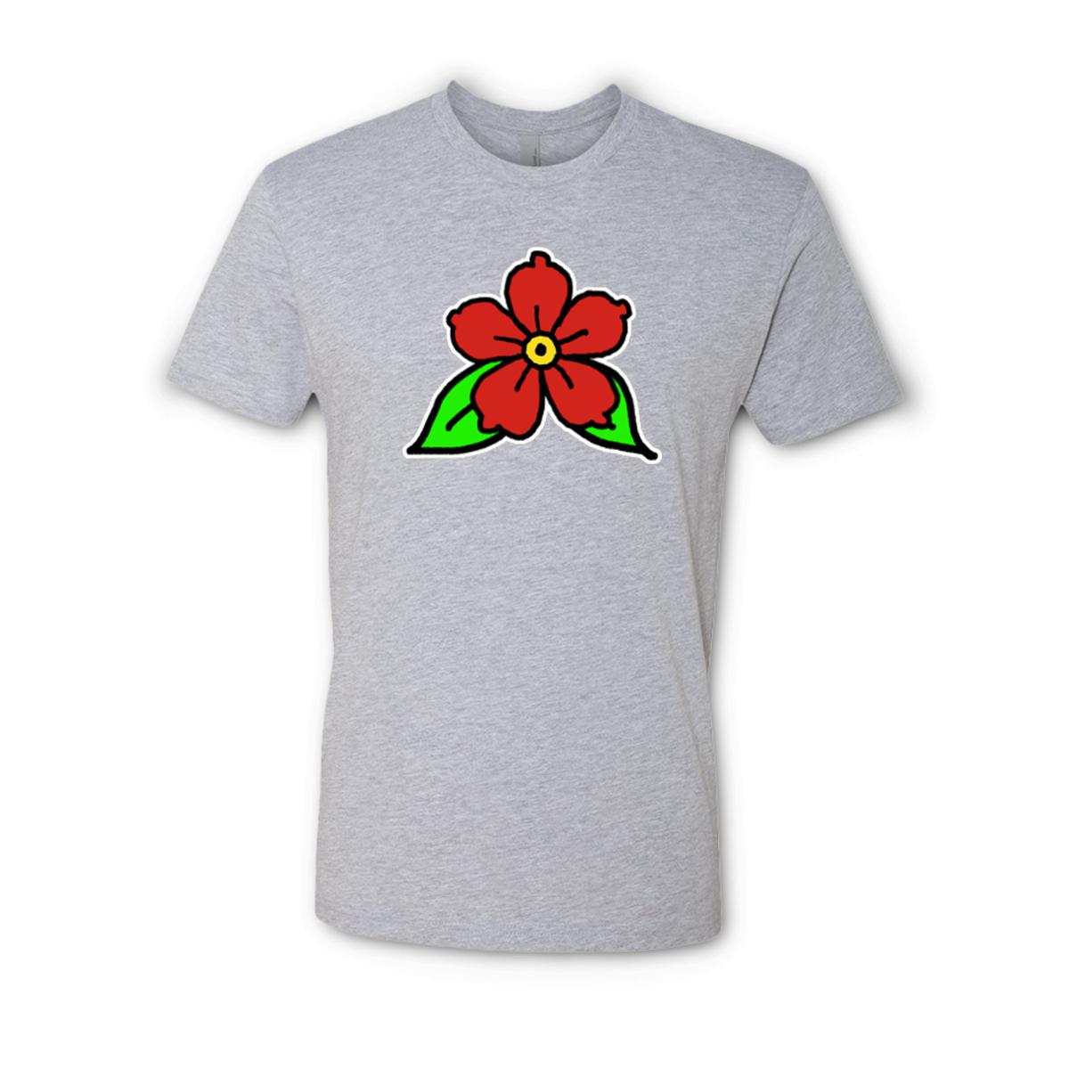 American Traditional Flower Unisex Tee Double Extra Large heather-grey