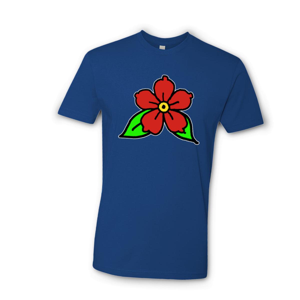 American Traditional Flower Unisex Tee Small royal-blue