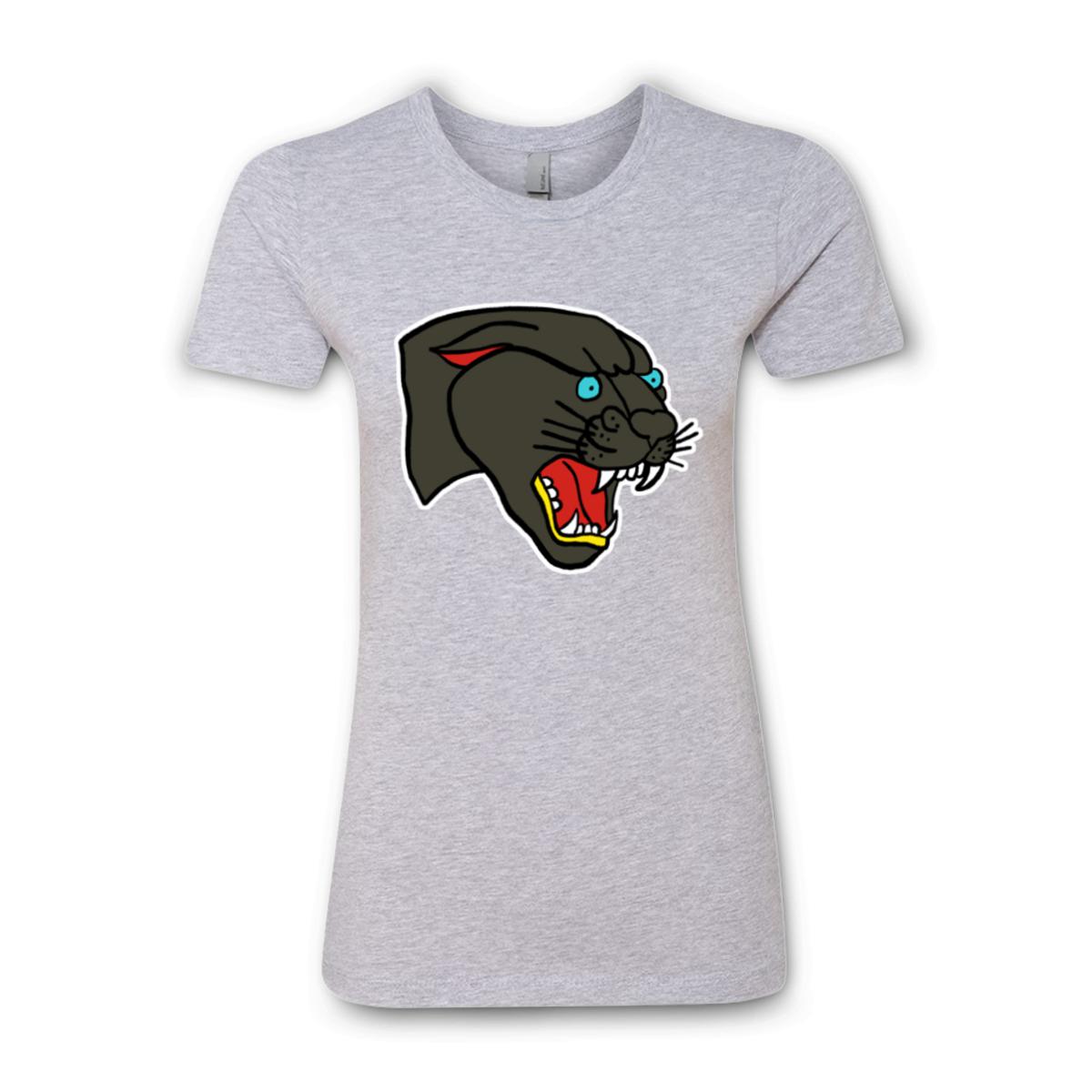 American Traditional Panther Ladies' Boyfriend Tee Double Extra Large heather-grey