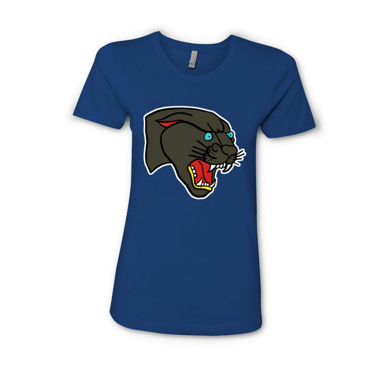 American Traditional Panther Ladies' Boyfriend Tee Small royal-blue