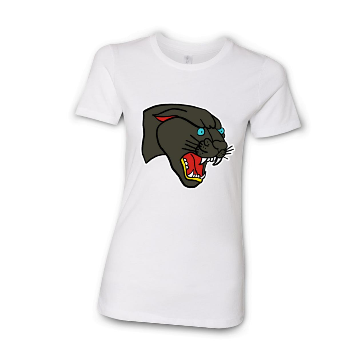 American Traditional Panther Ladies' Boyfriend Tee Small white