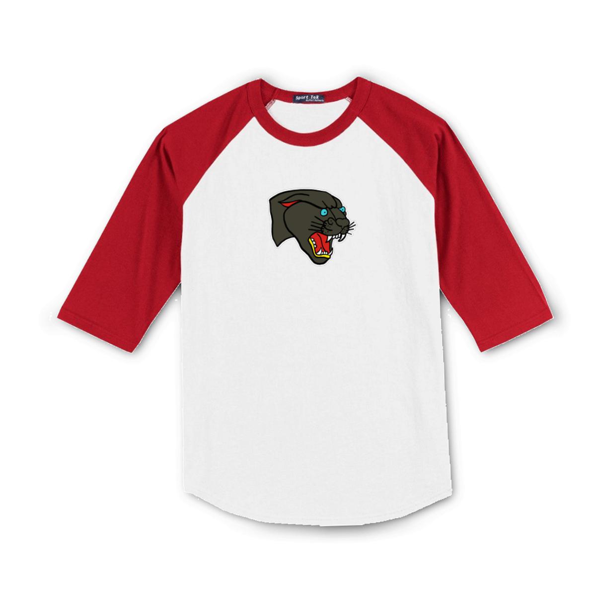 American Traditional Panther Men's Raglan Tee Small white-red