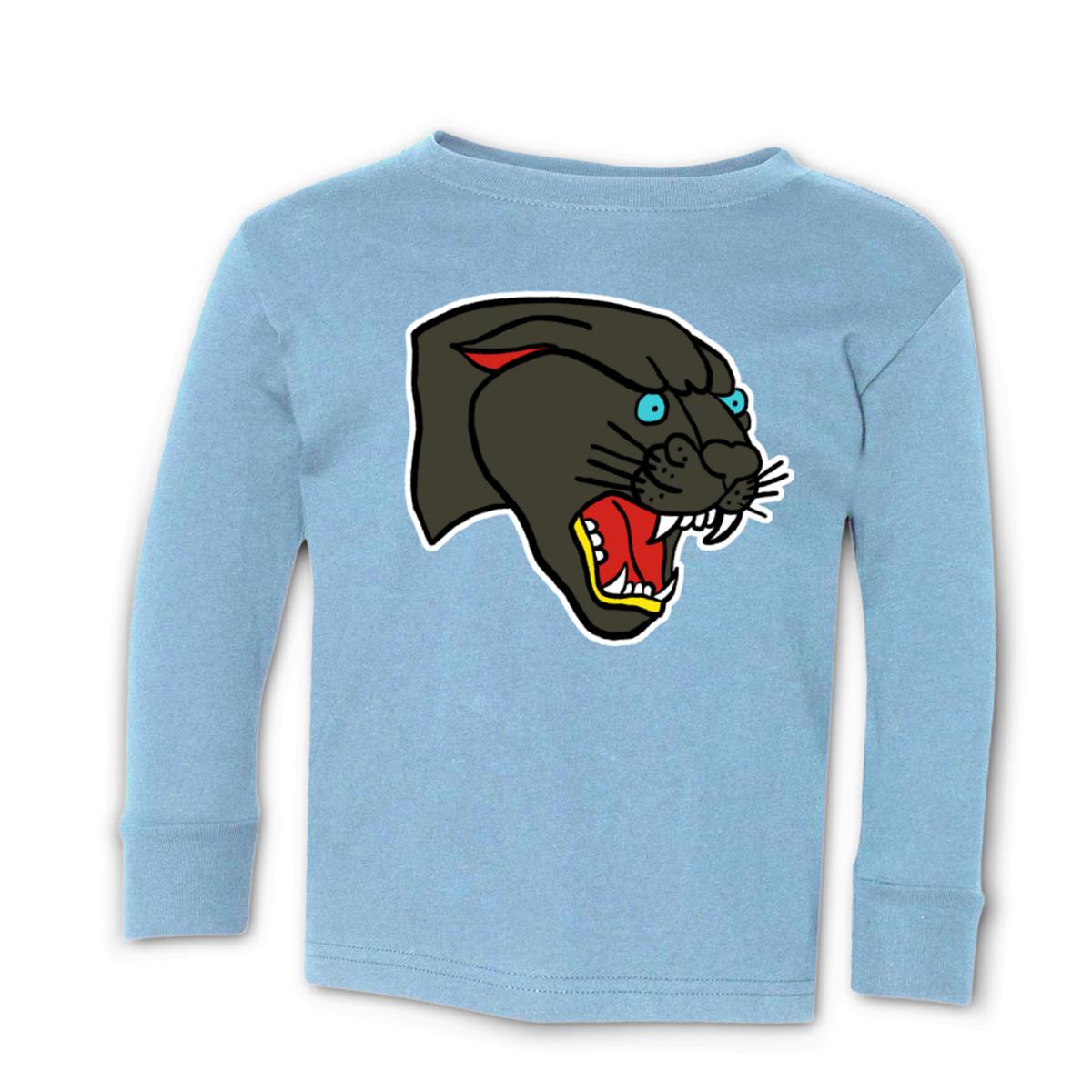 American Traditional Panther Toddler Long Sleeve Tee 56T light-blue