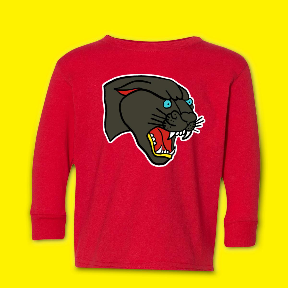 American Traditional Panther Toddler Long Sleeve Tee