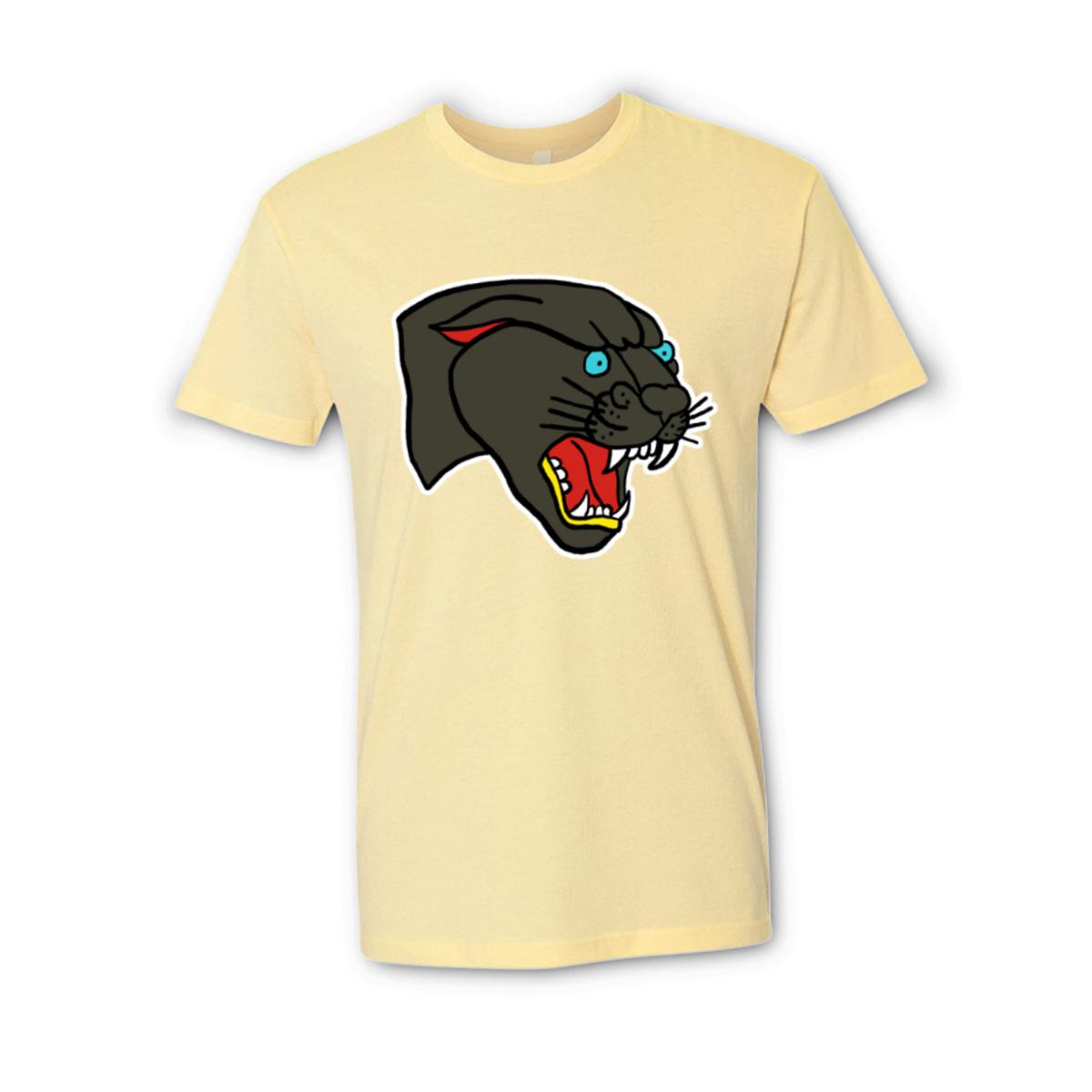American Traditional Panther Unisex Tee Large banana-cream