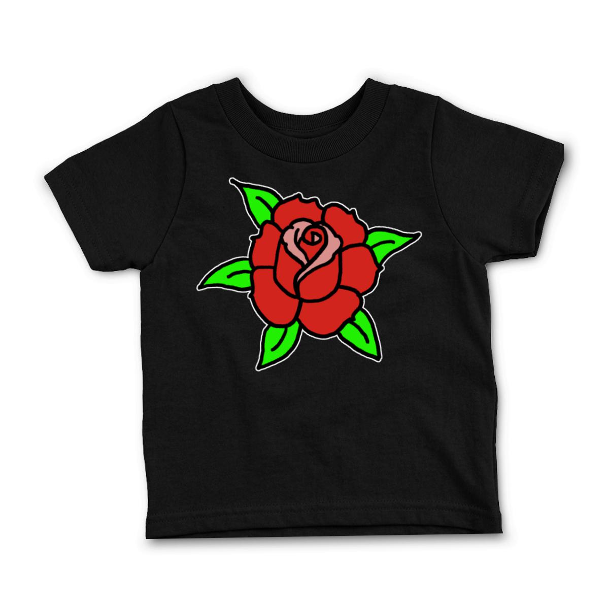 American Traditional Rose Infant Tee 18M black