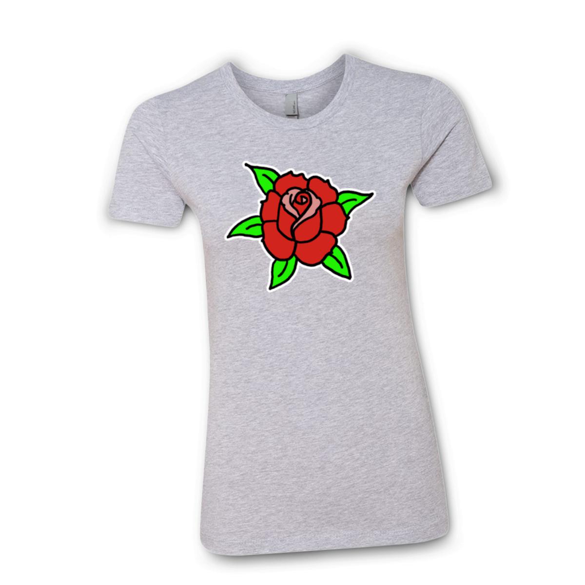 American Traditional Rose Ladies' Boyfriend Tee Double Extra Large heather-grey