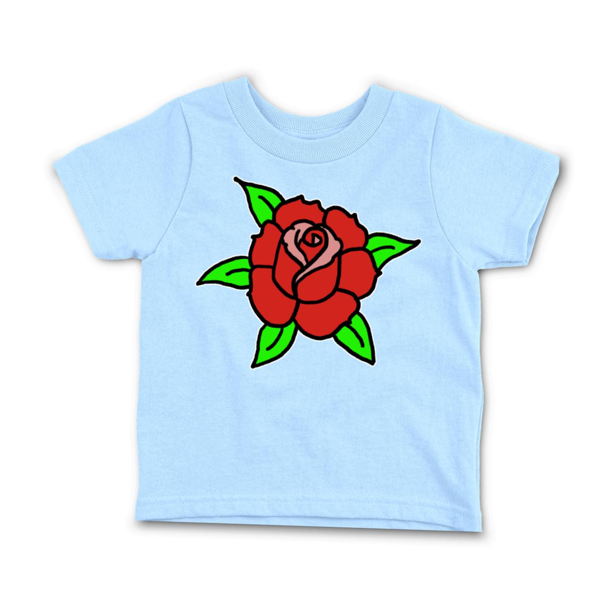 American Traditional Rose Toddler Tee 56T light-blue