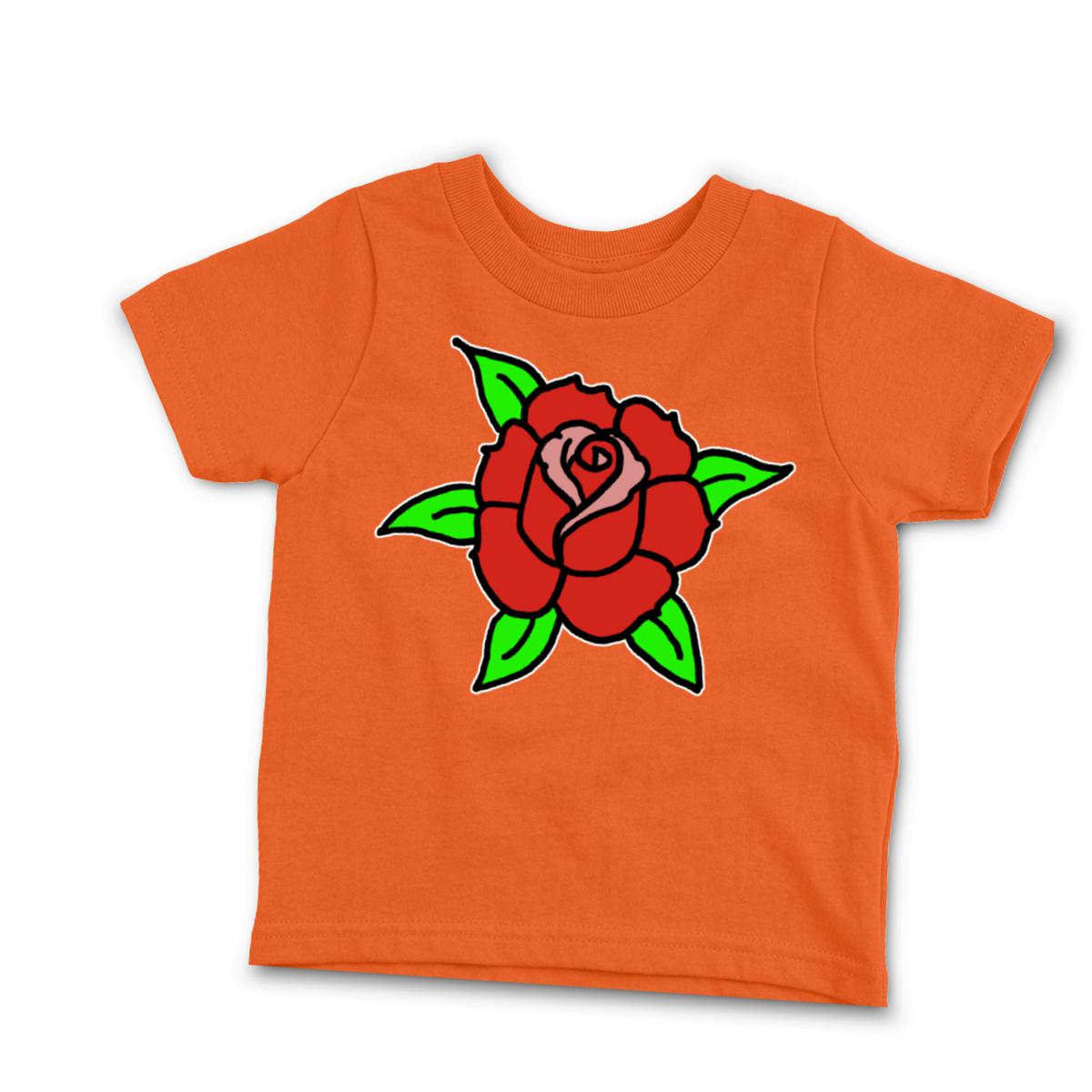 American Traditional Rose Toddler Tee 4T orange