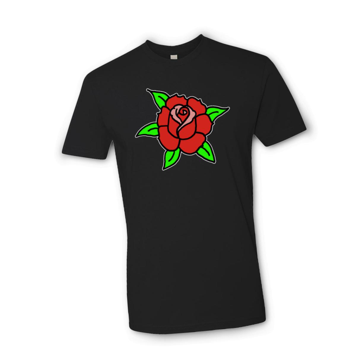 American Traditional Rose Unisex Tee Small black