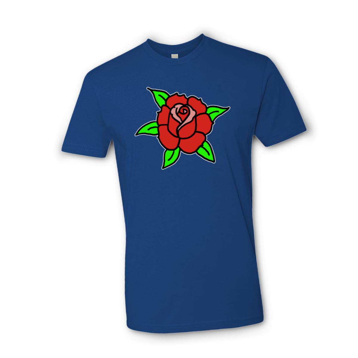 American Traditional Rose Unisex Tee Large royal-blue
