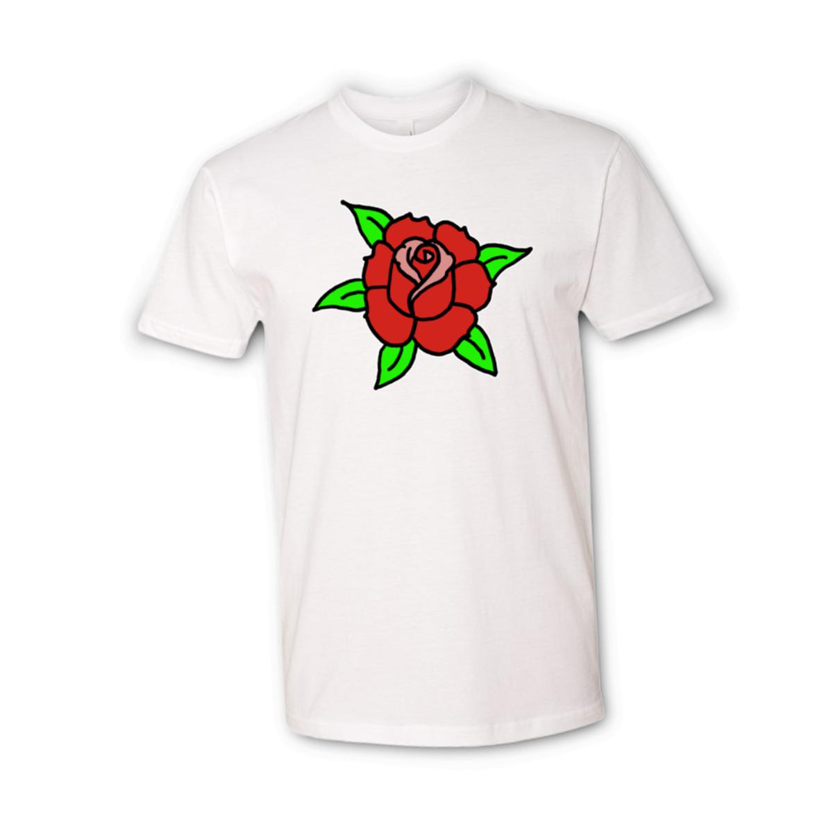 American Traditional Rose Unisex Tee Extra Large white