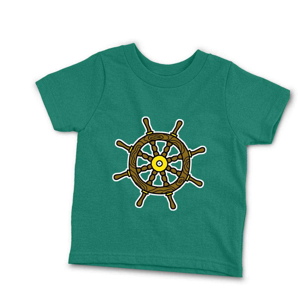 American Traditional Ship Wheel Toddler Tee 56T kelly