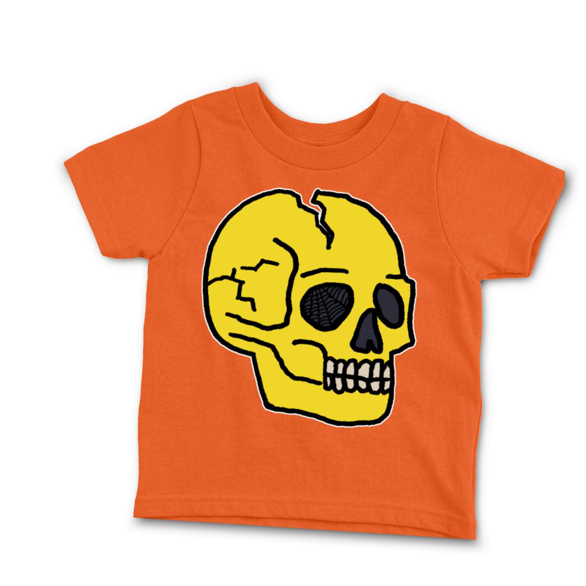 American Traditional Skull Infant Tee 18M orange