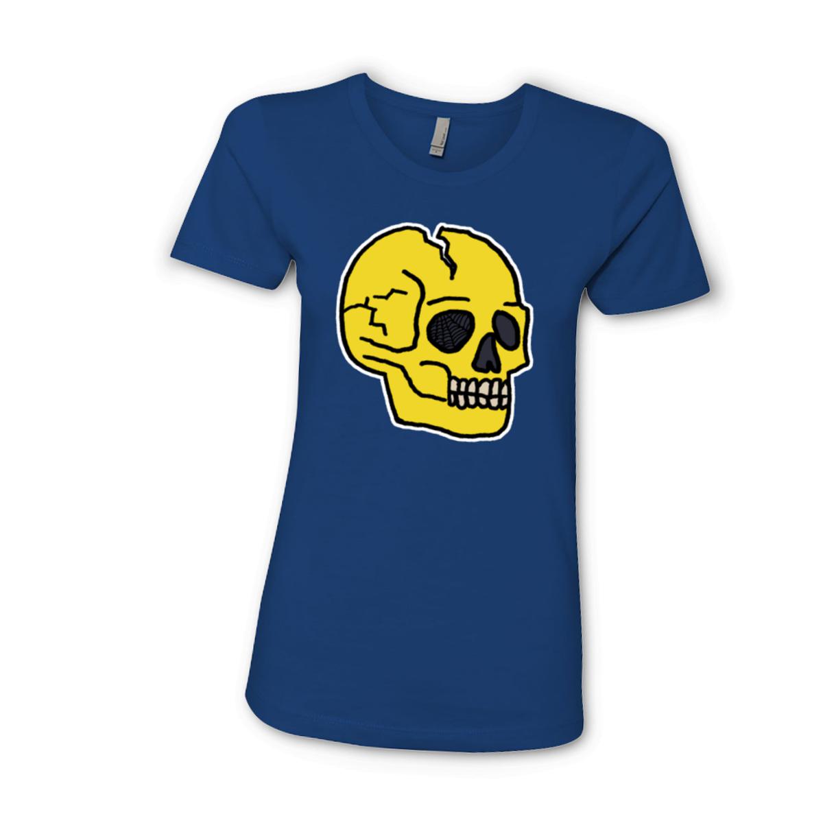 American Traditional Skull Ladies' Boyfriend Tee Double Extra Large royal-blue
