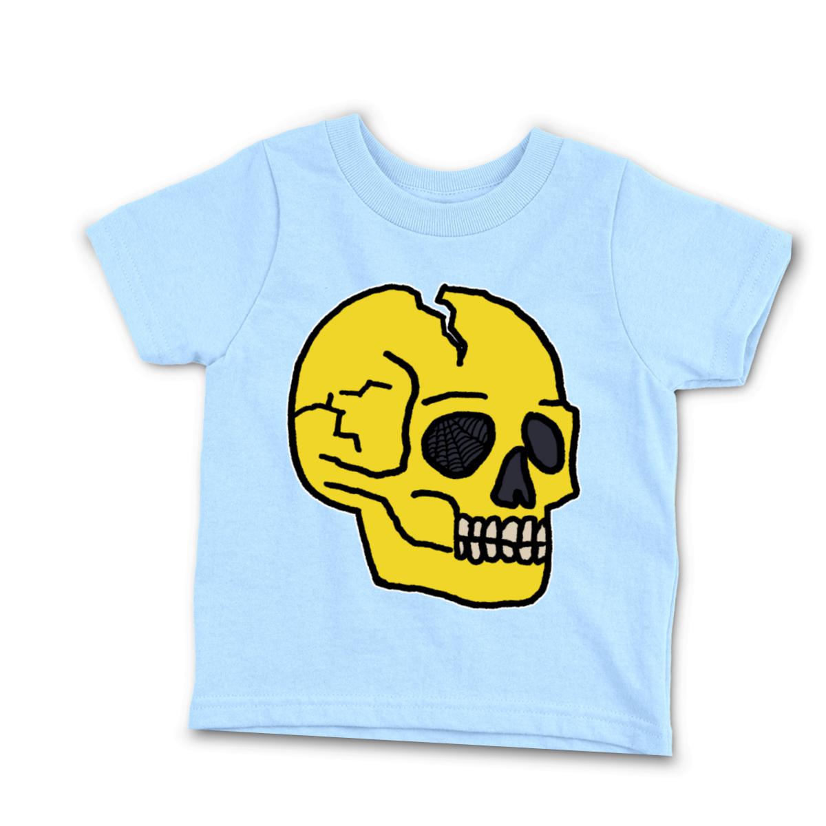 American Traditional Skull Toddler Tee 2T light-blue