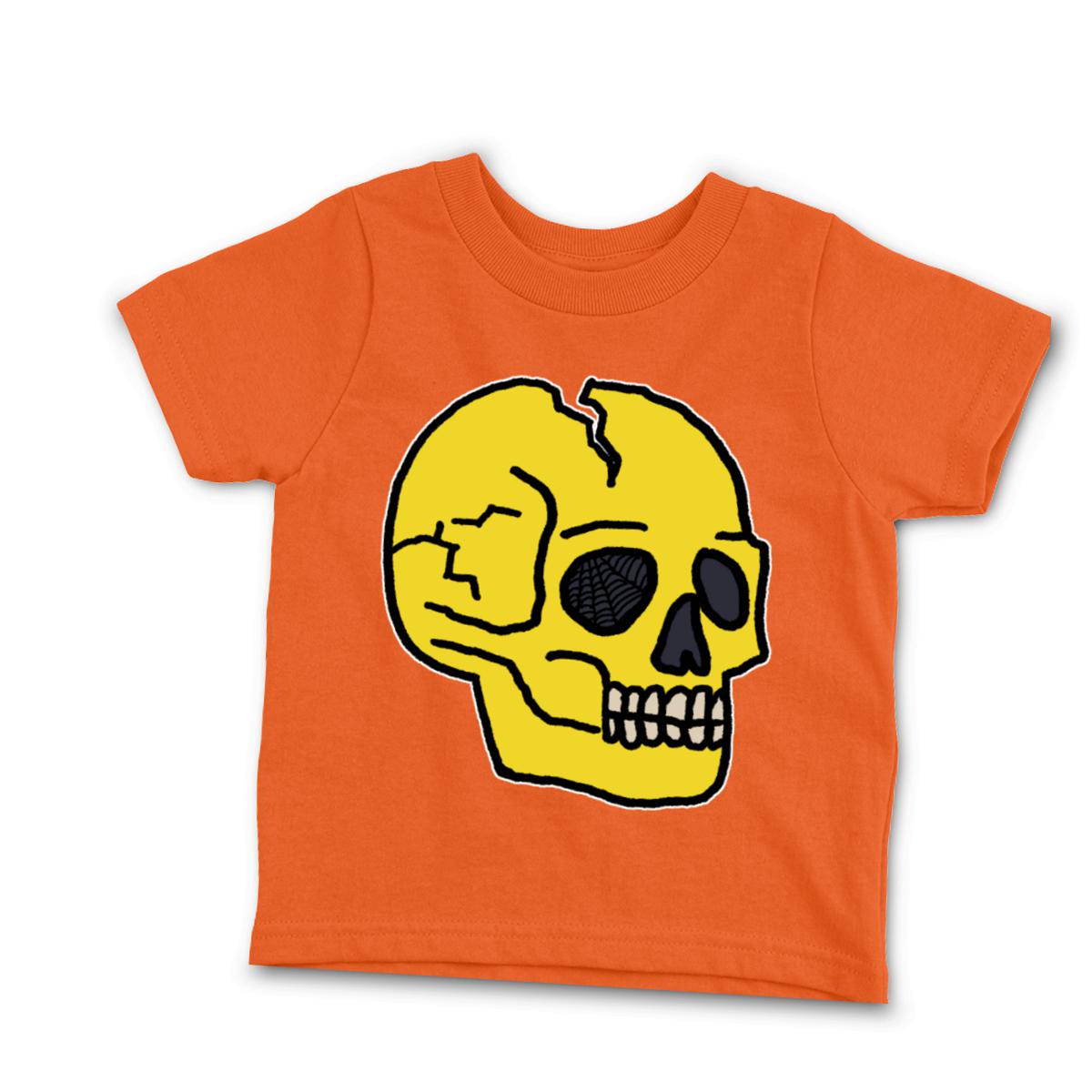 American Traditional Skull Toddler Tee 4T orange