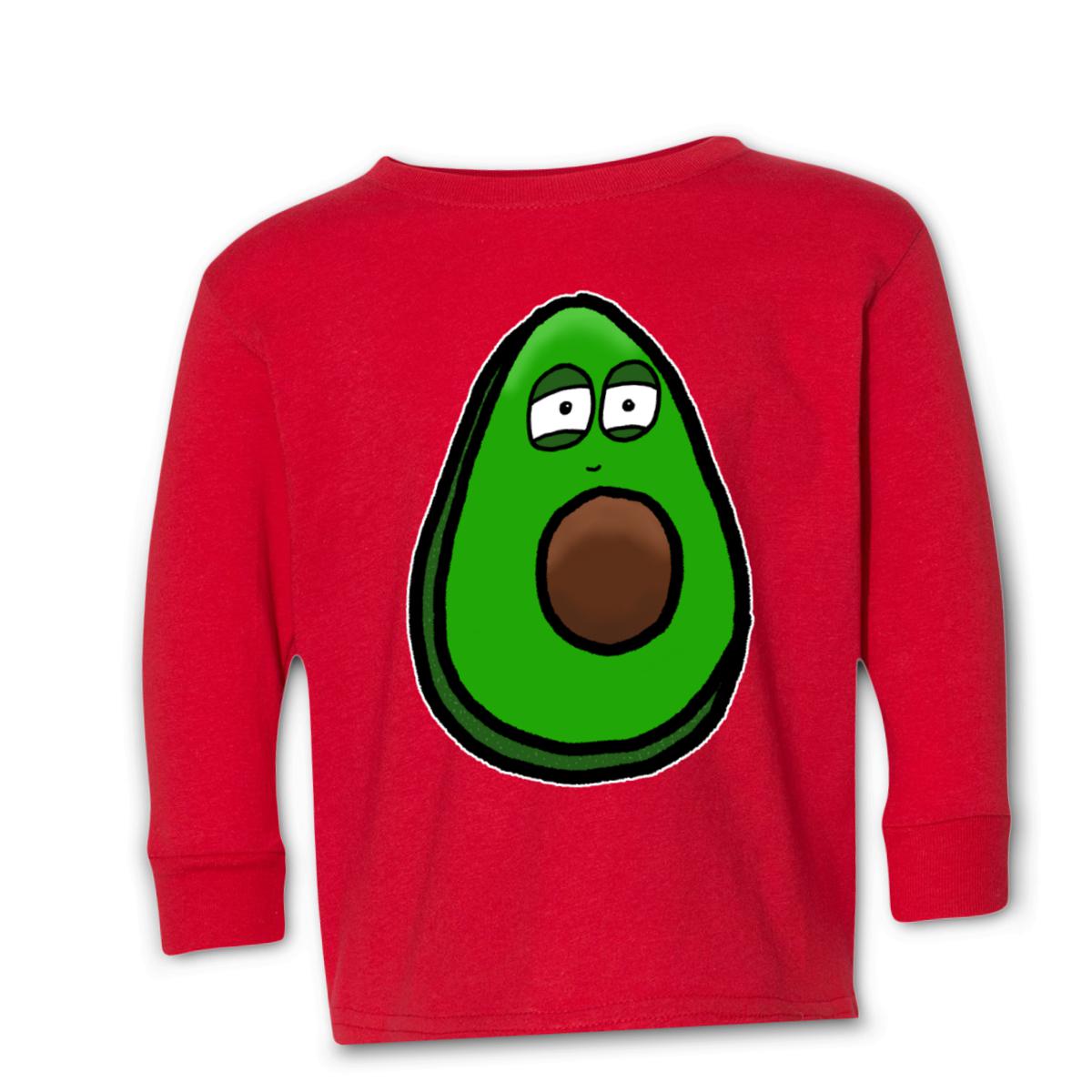 Avocado Toddler Long Sleeve Tee 4T red