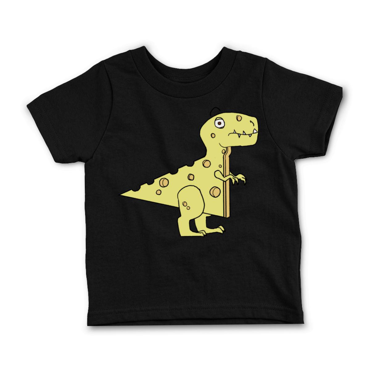 Cheeseosaurus Rex Toddler Tee 4T black
