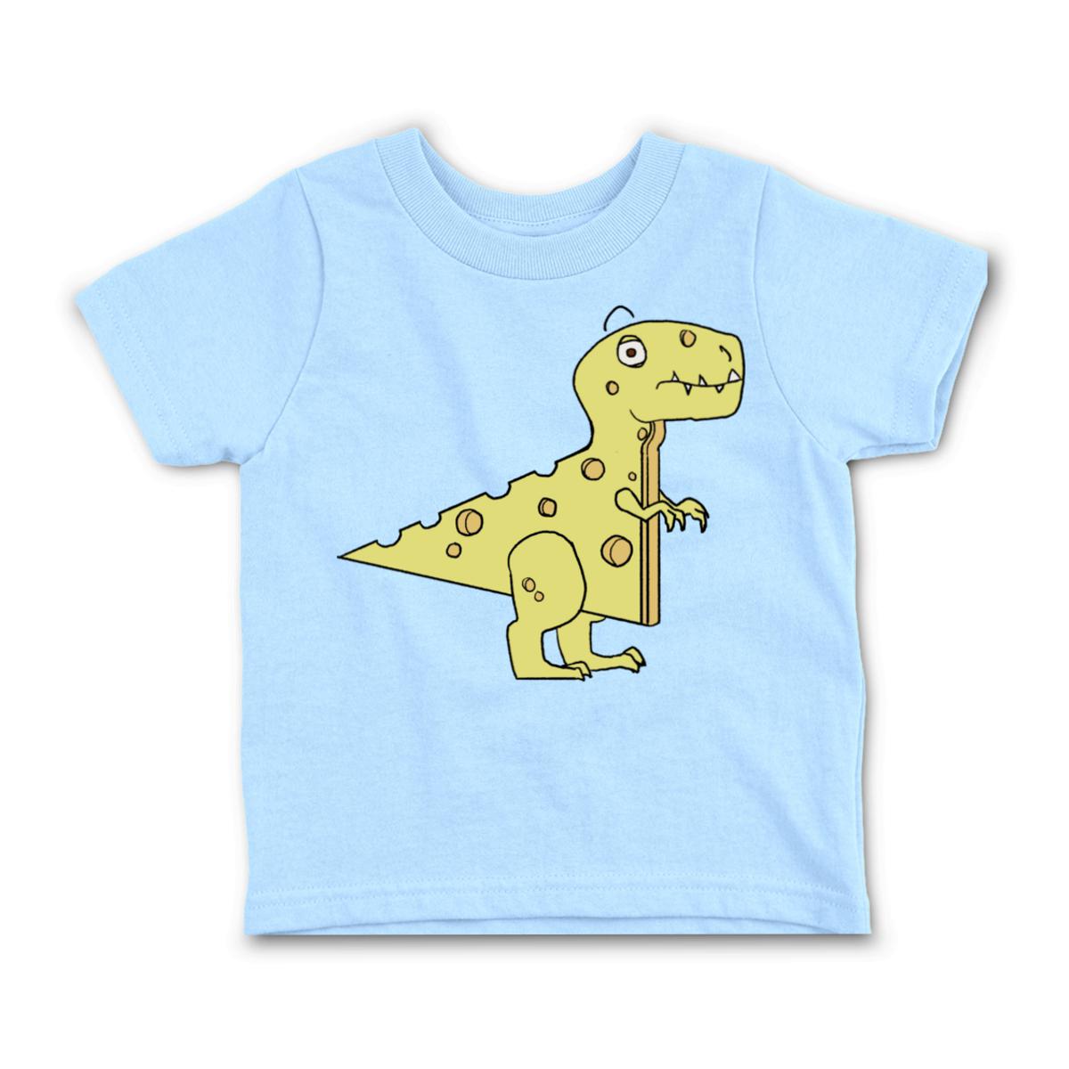 Cheeseosaurus Rex Toddler Tee 4T light-blue