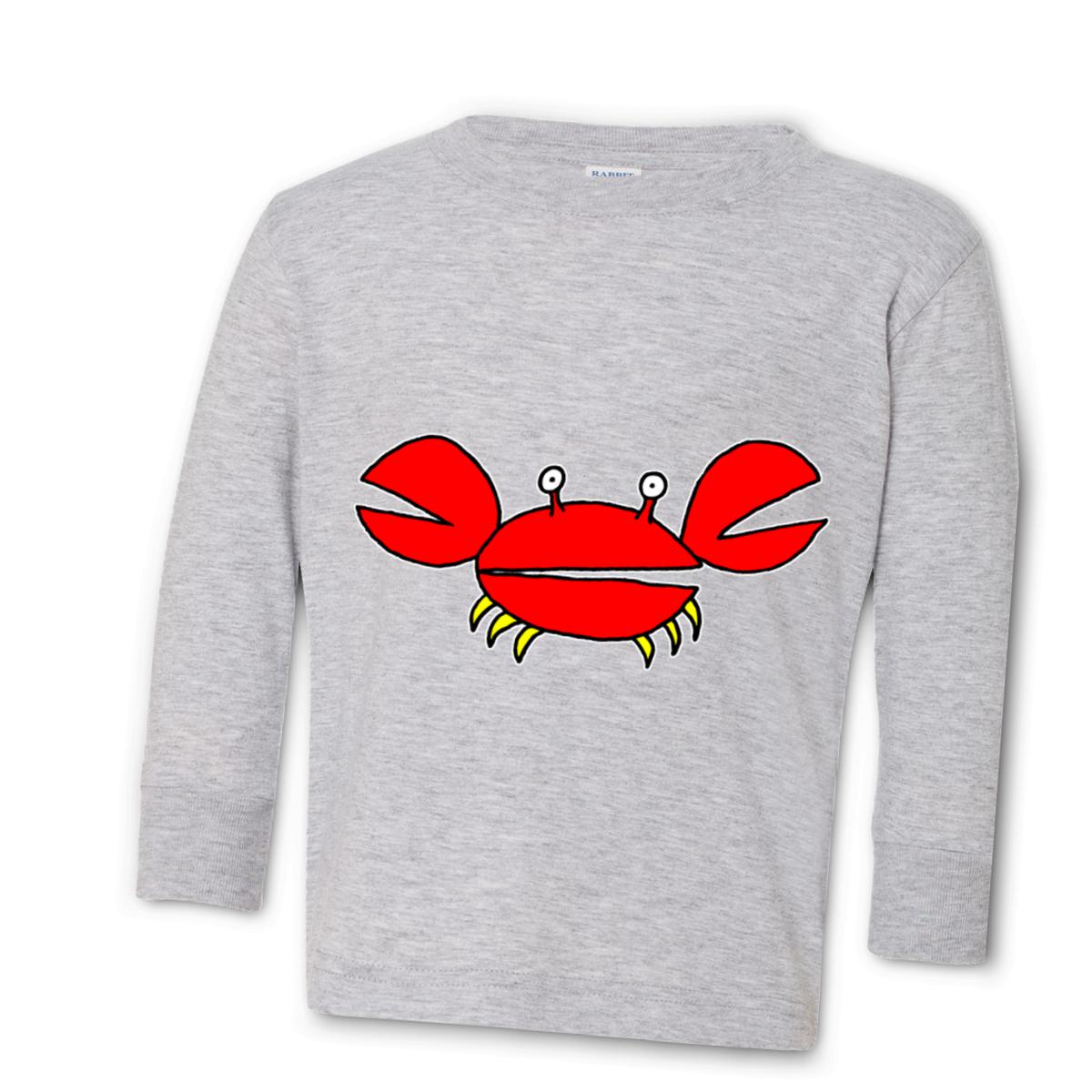 Crab Kid's Long Sleeve Tee Large heather