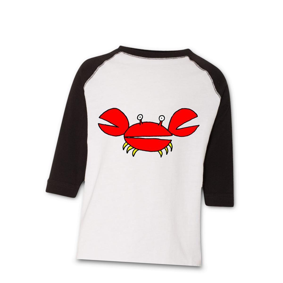 Crab Kid's Raglan Tee Medium white-black
