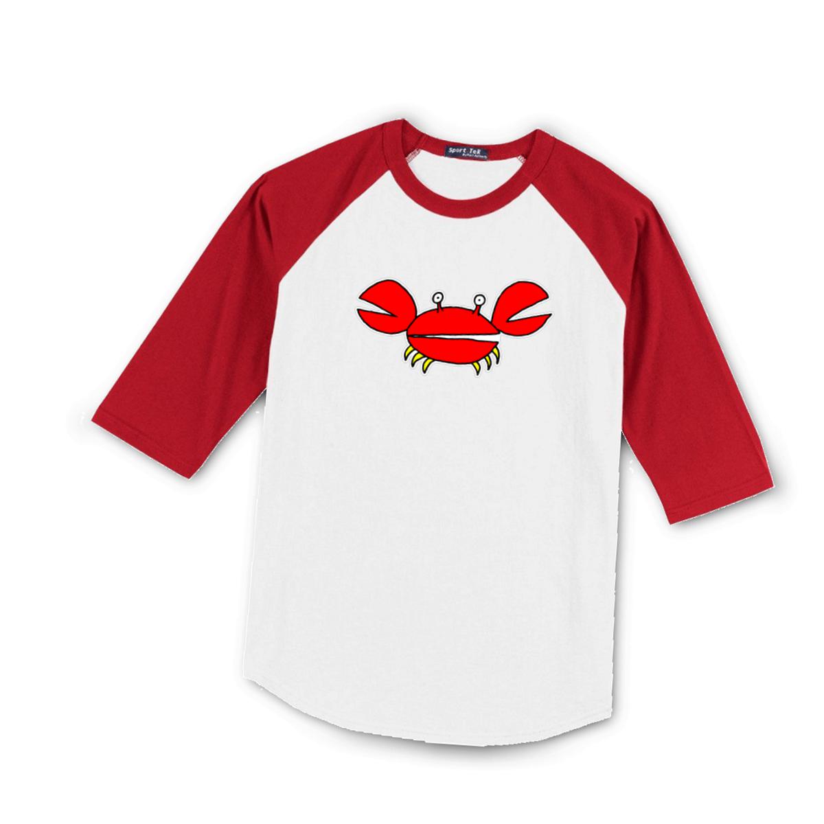 Crab Men's Raglan Tee Small white-red