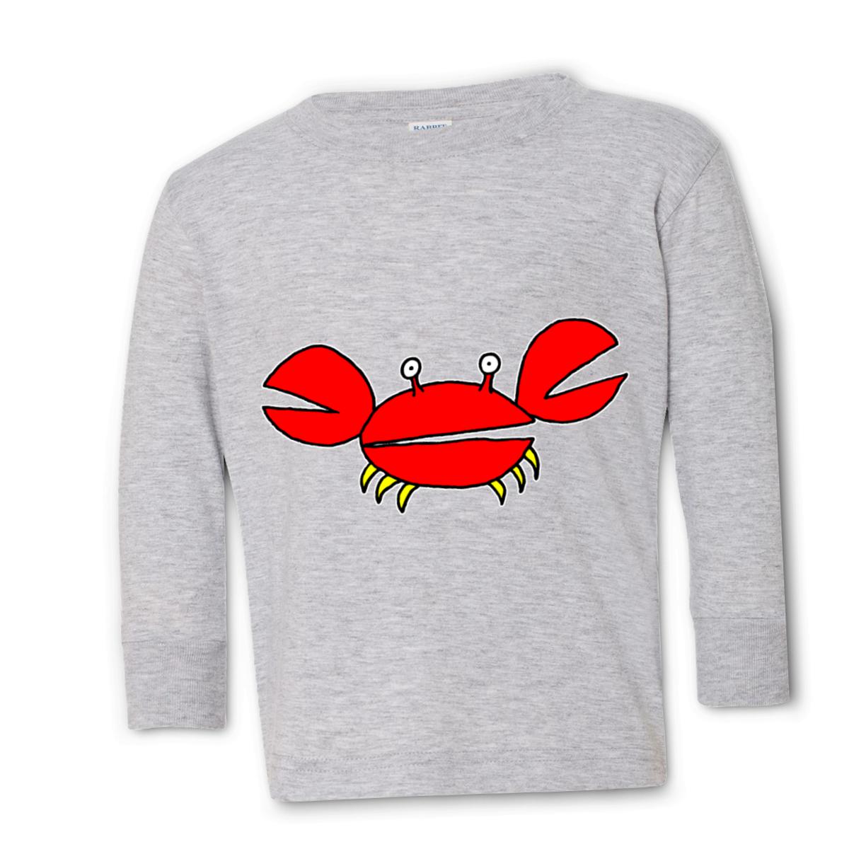 Crab Toddler Long Sleeve Tee 2T heather
