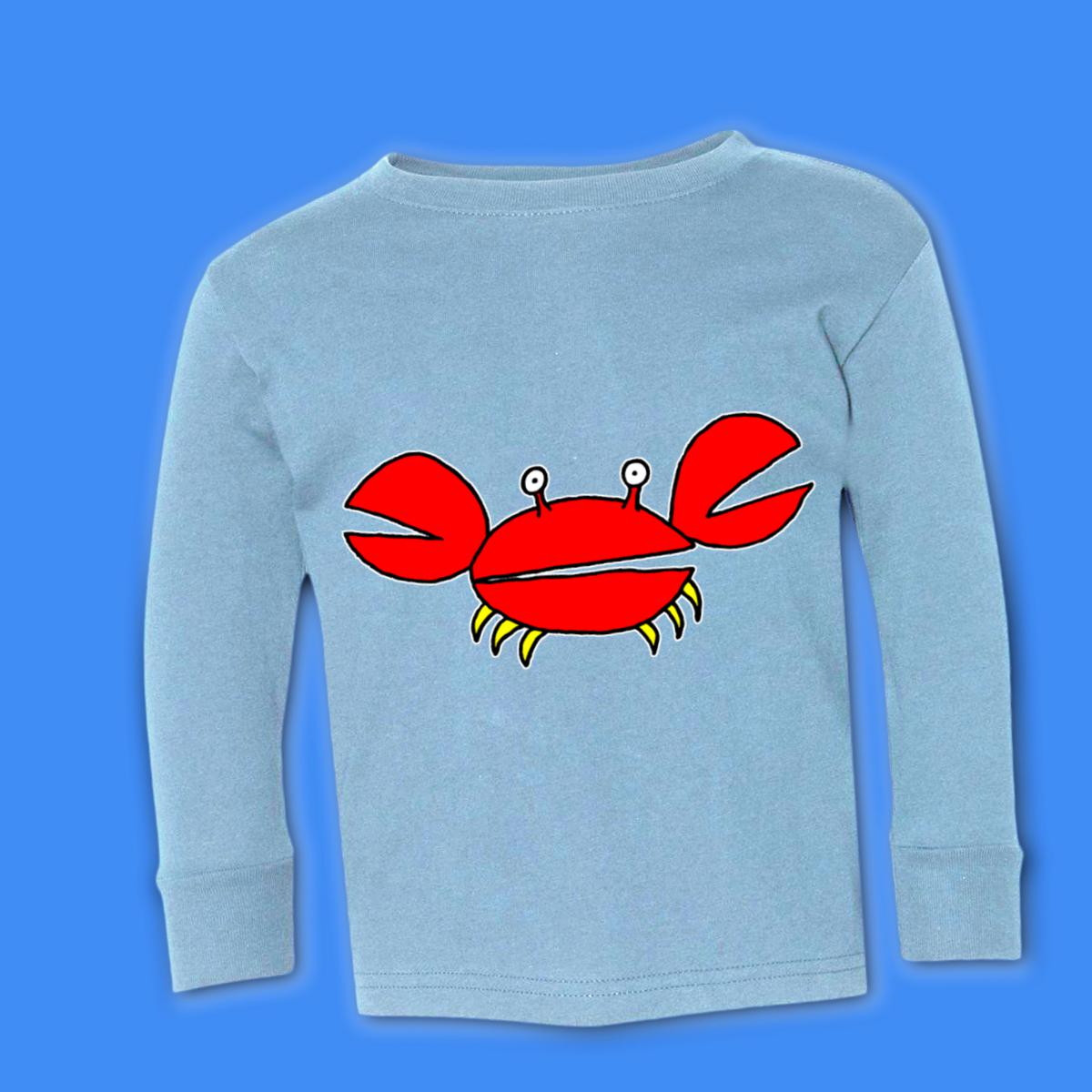 Crab Toddler Long Sleeve Tee