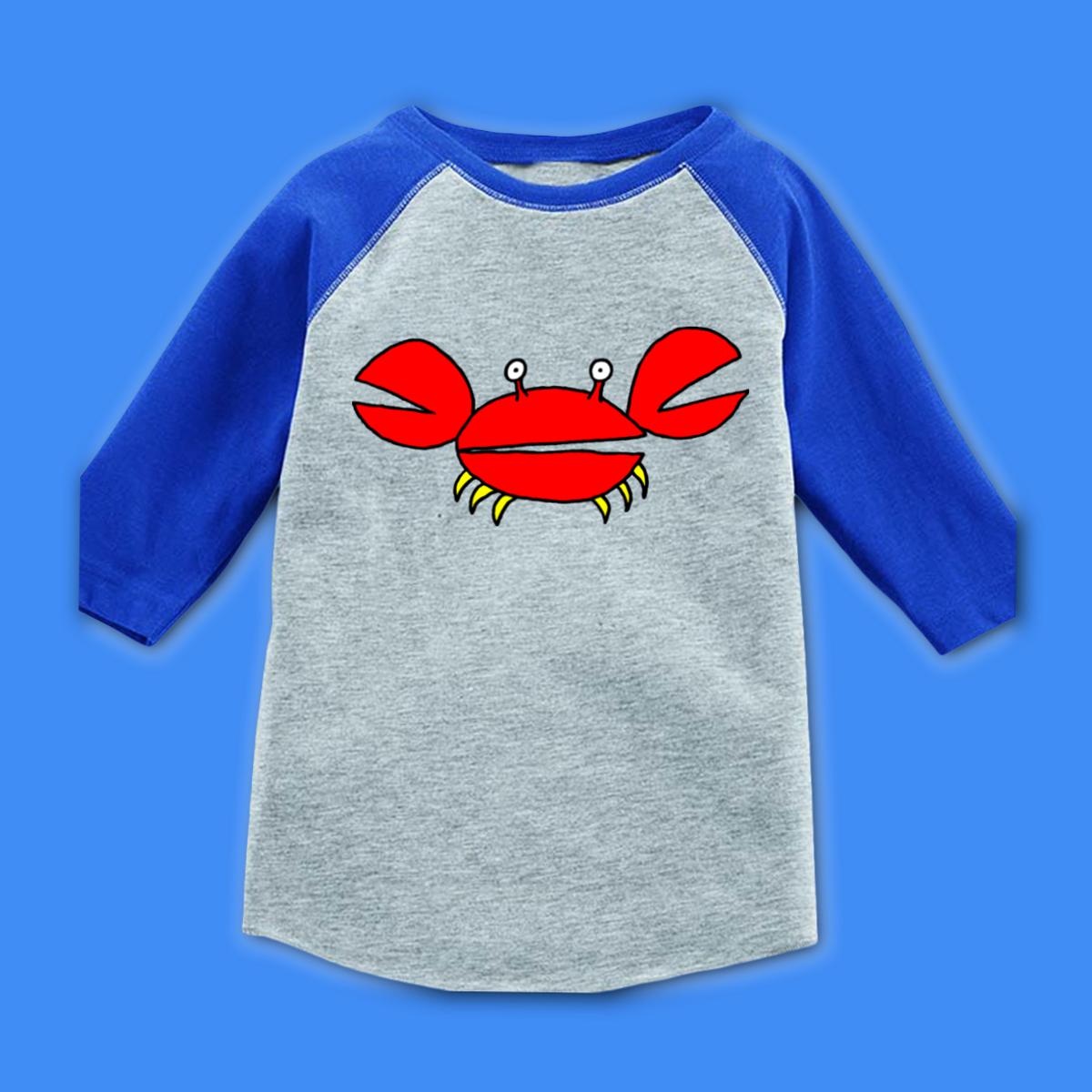 Crab Toddler Raglan Tee