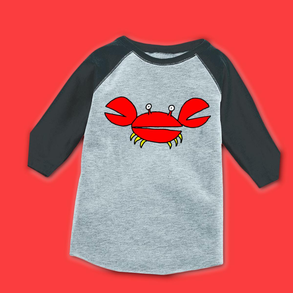 Crab Toddler Raglan Tee