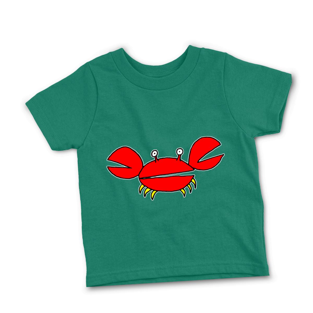 Crab Toddler Tee 2T kelly