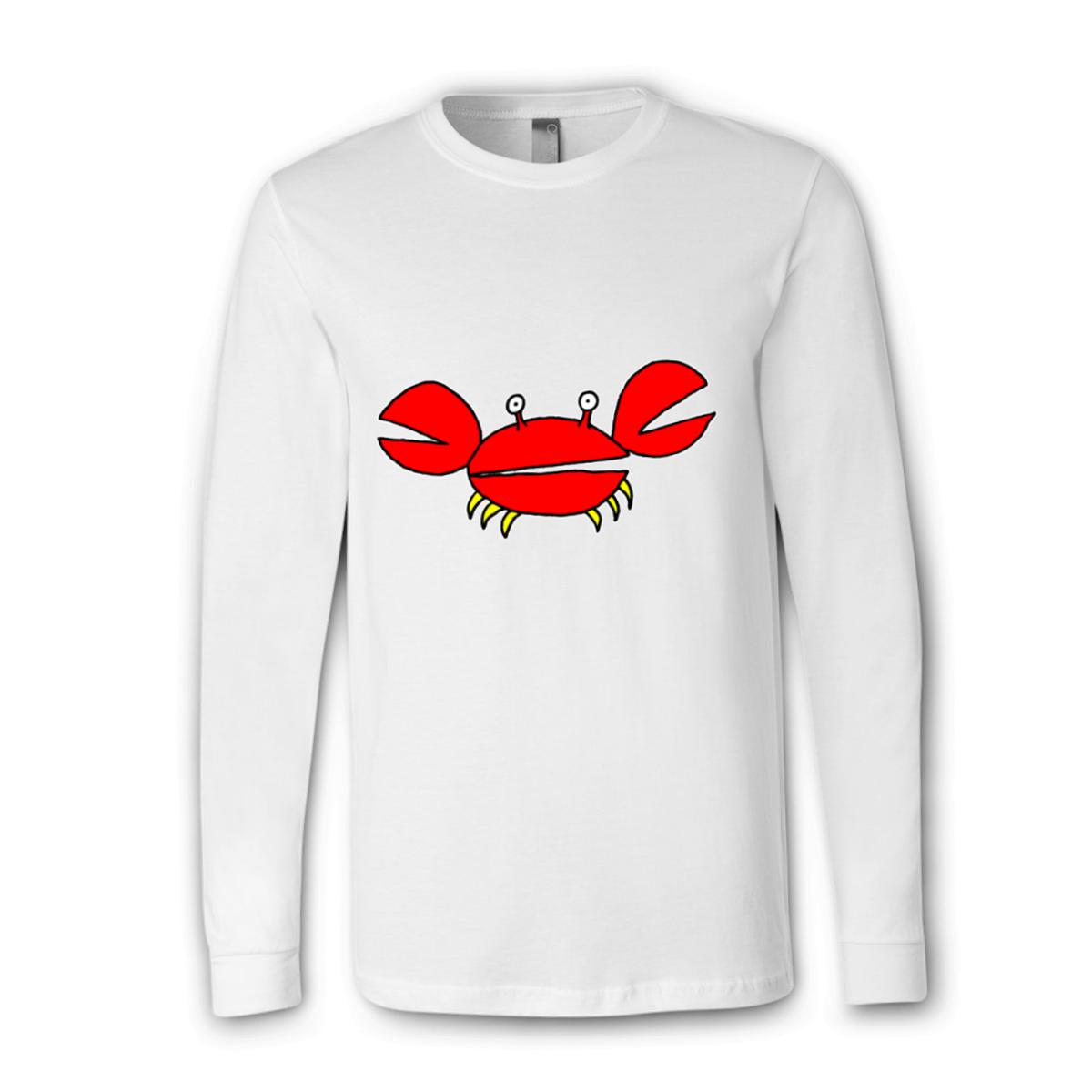 Crab Unisex Long Sleeve Tee Large white