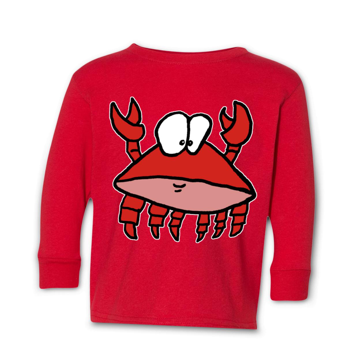 Crab 2.0 Kid's Long Sleeve Tee Medium red