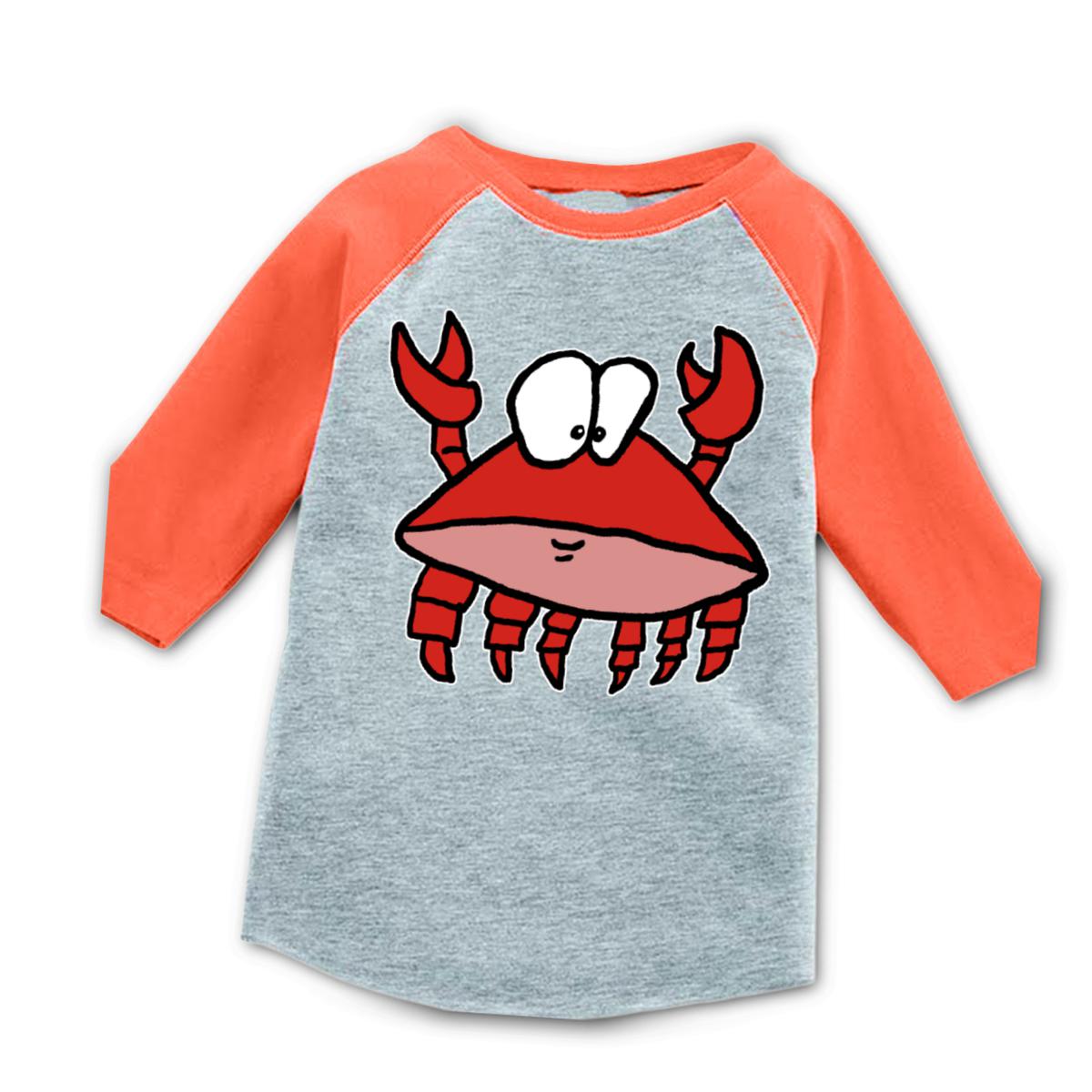 Crab 2.0 Toddler Raglan Tee 56T heather-orange