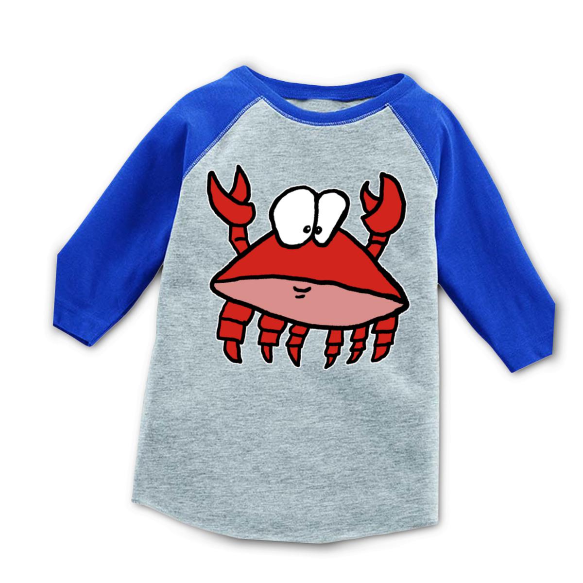 Crab 2.0 Toddler Raglan Tee 2T heather-royal