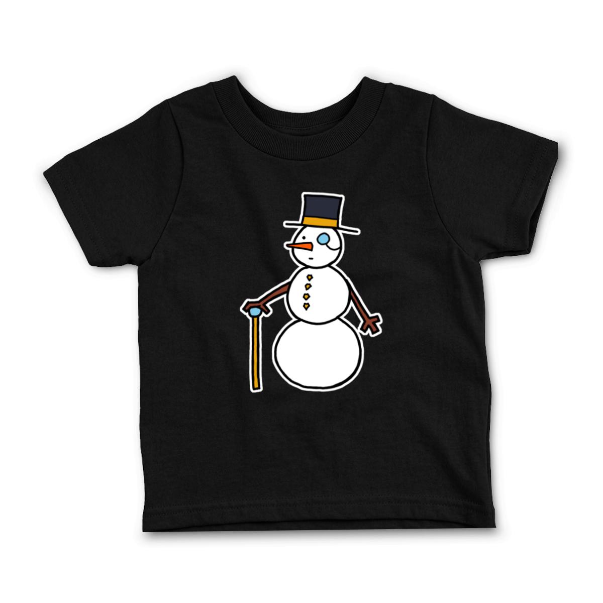 Dapper Snowman Infant Tee 12M black