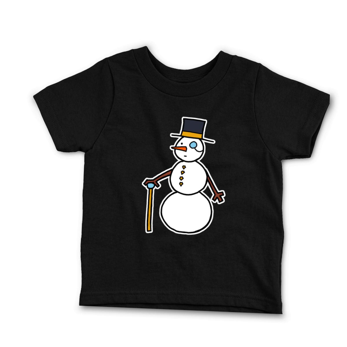 Dapper Snowman Toddler Tee 2T black