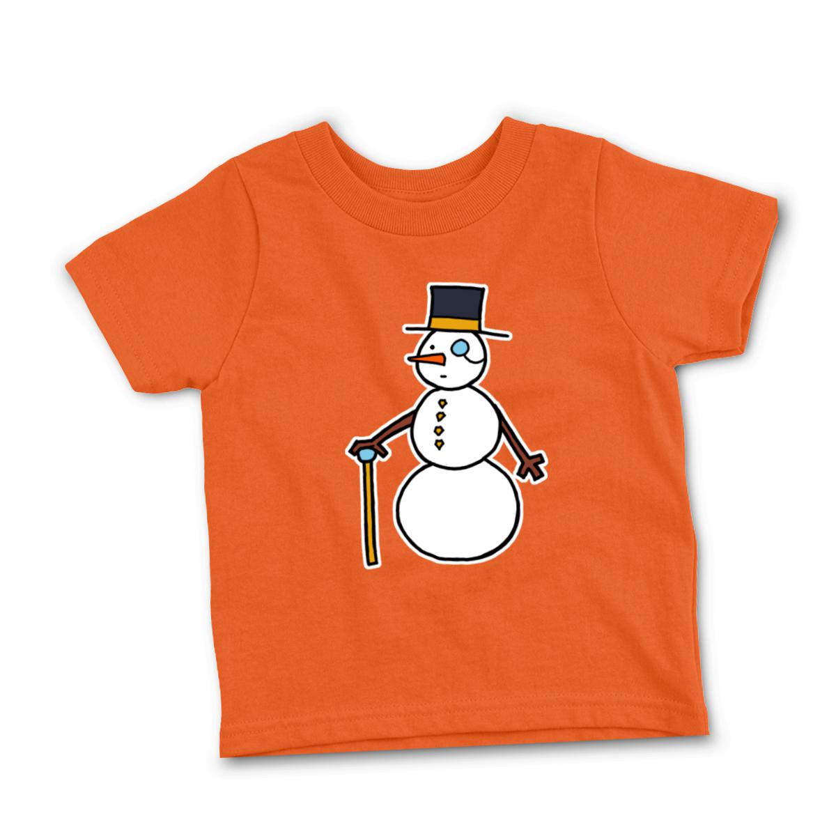 Dapper Snowman Toddler Tee 4T orange