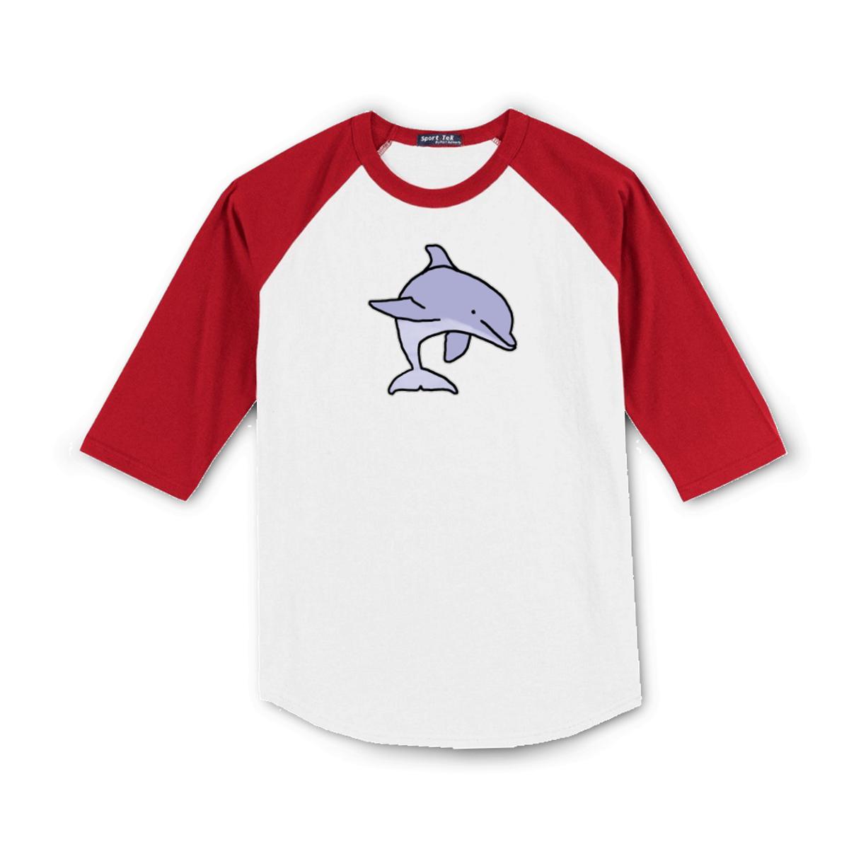 Dolphin Men's Raglan Tee Double Extra Large white-red